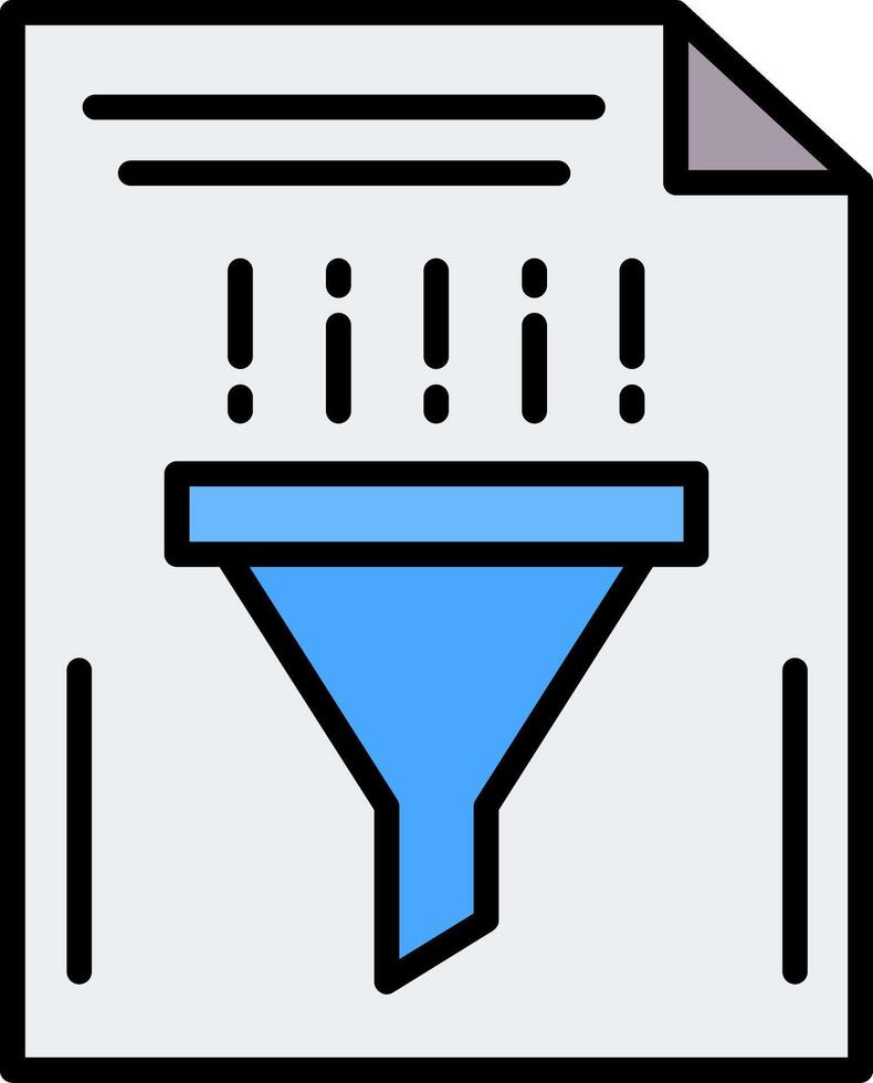 filteren lijn gevulde icoon vector