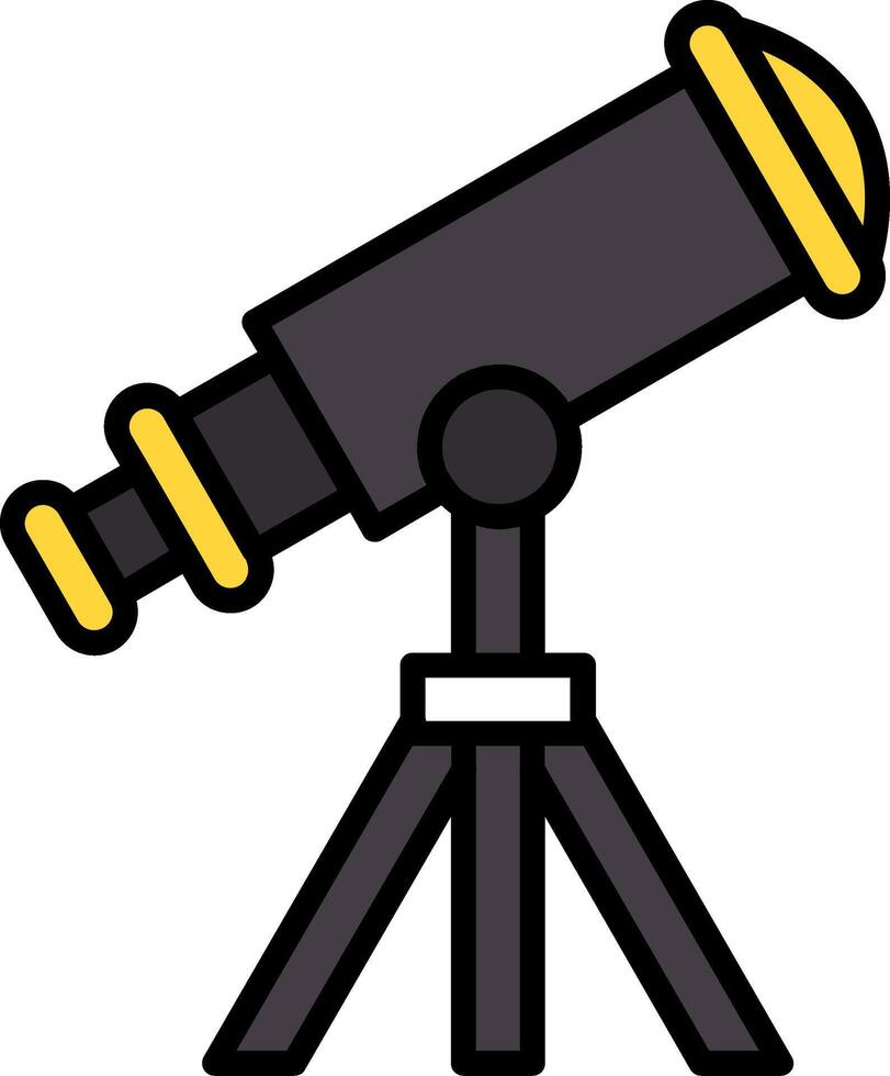 telescoop lijn gevulde icoon vector