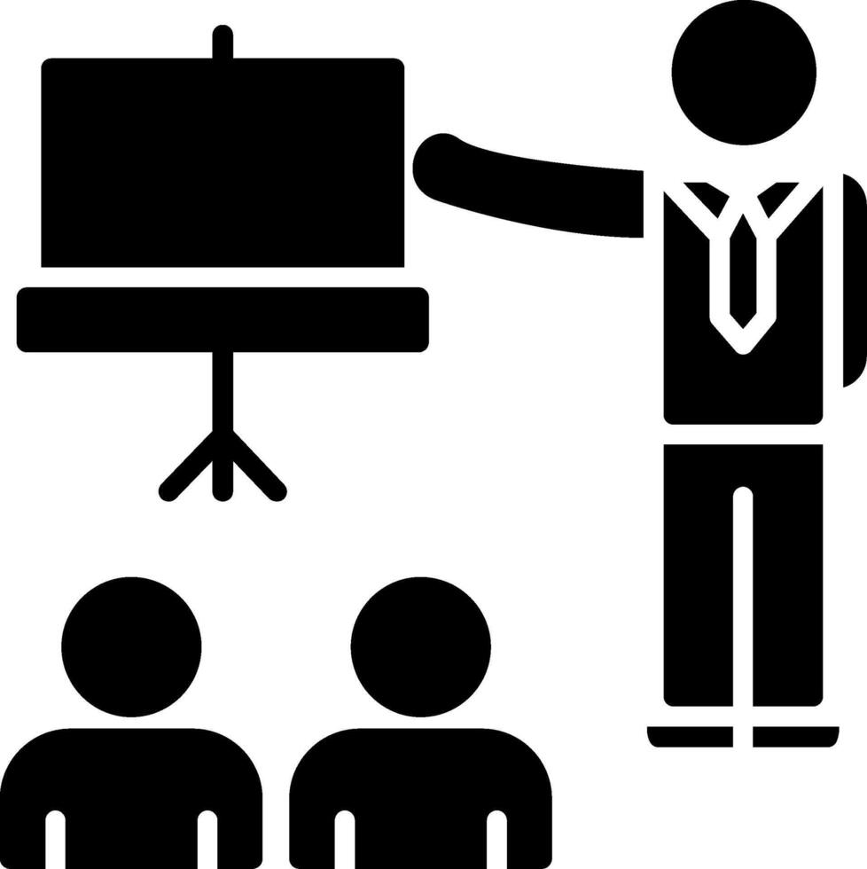 seminar glyph-pictogram vector