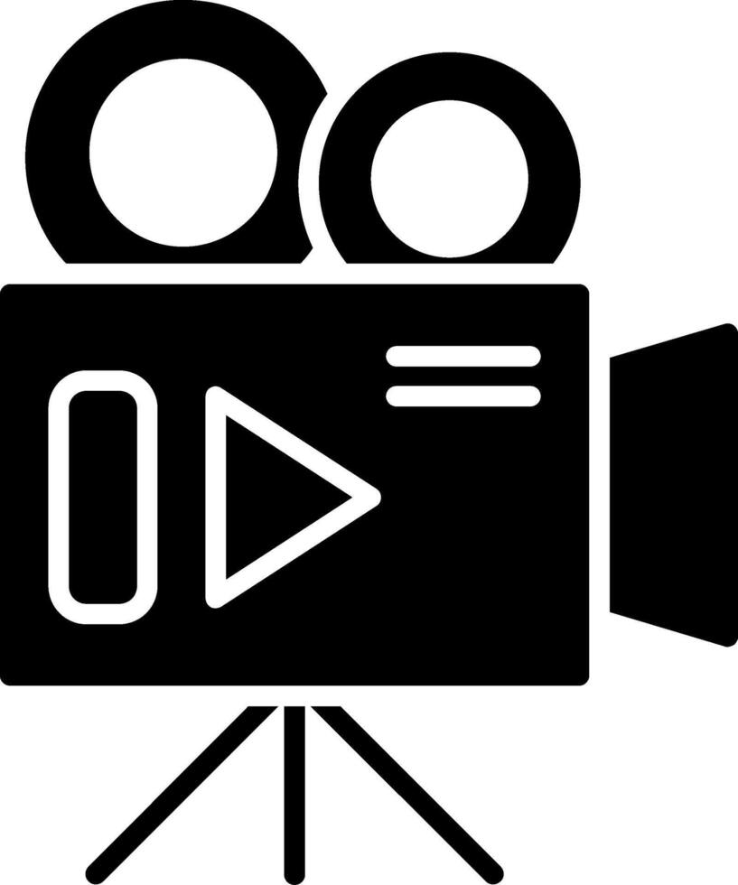 camera glyph-pictogram vector