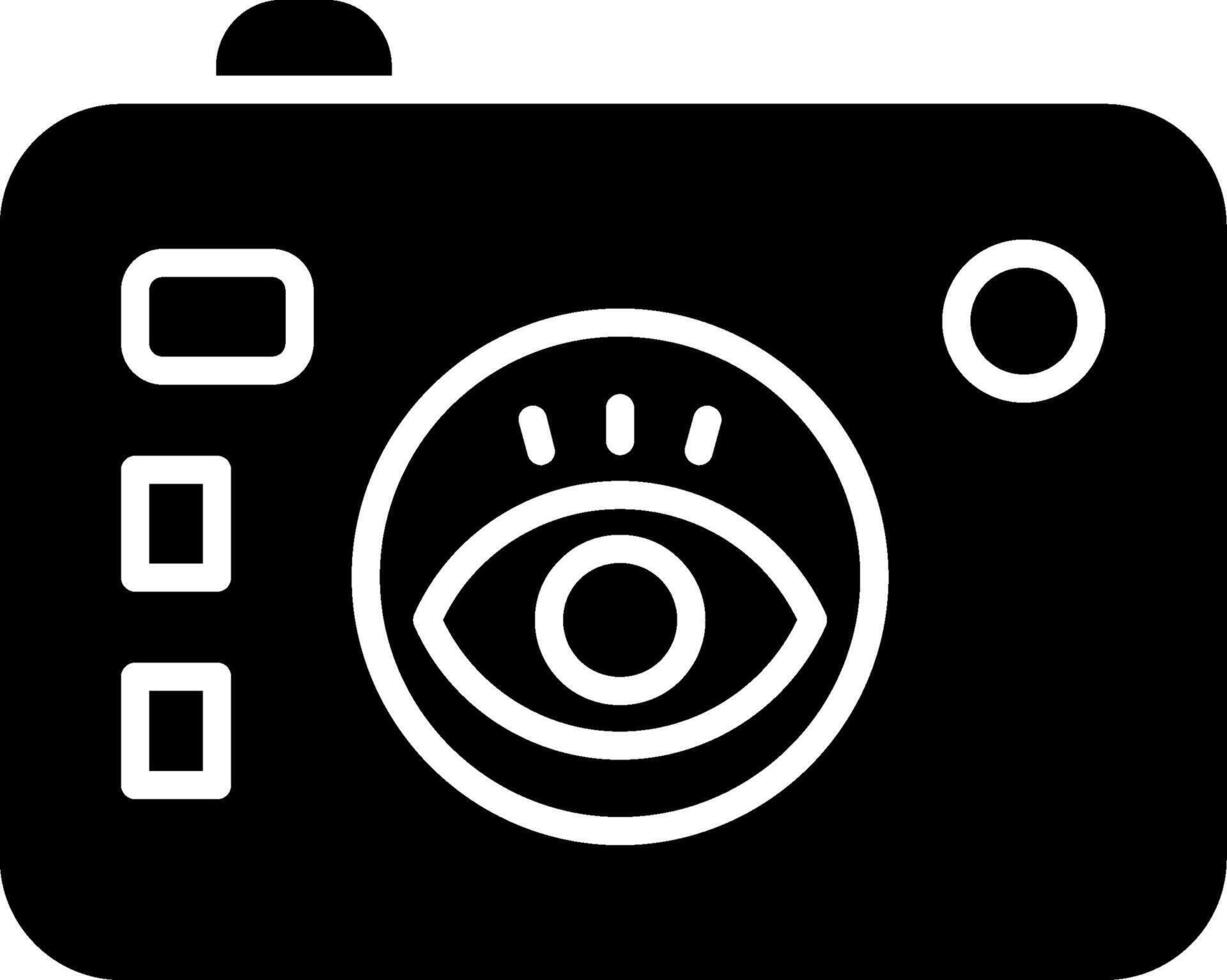 camera glyph-pictogram vector