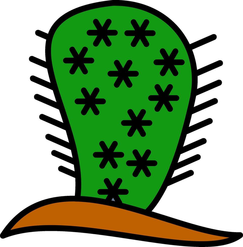 pictogram met cactuslijn gevuld vector