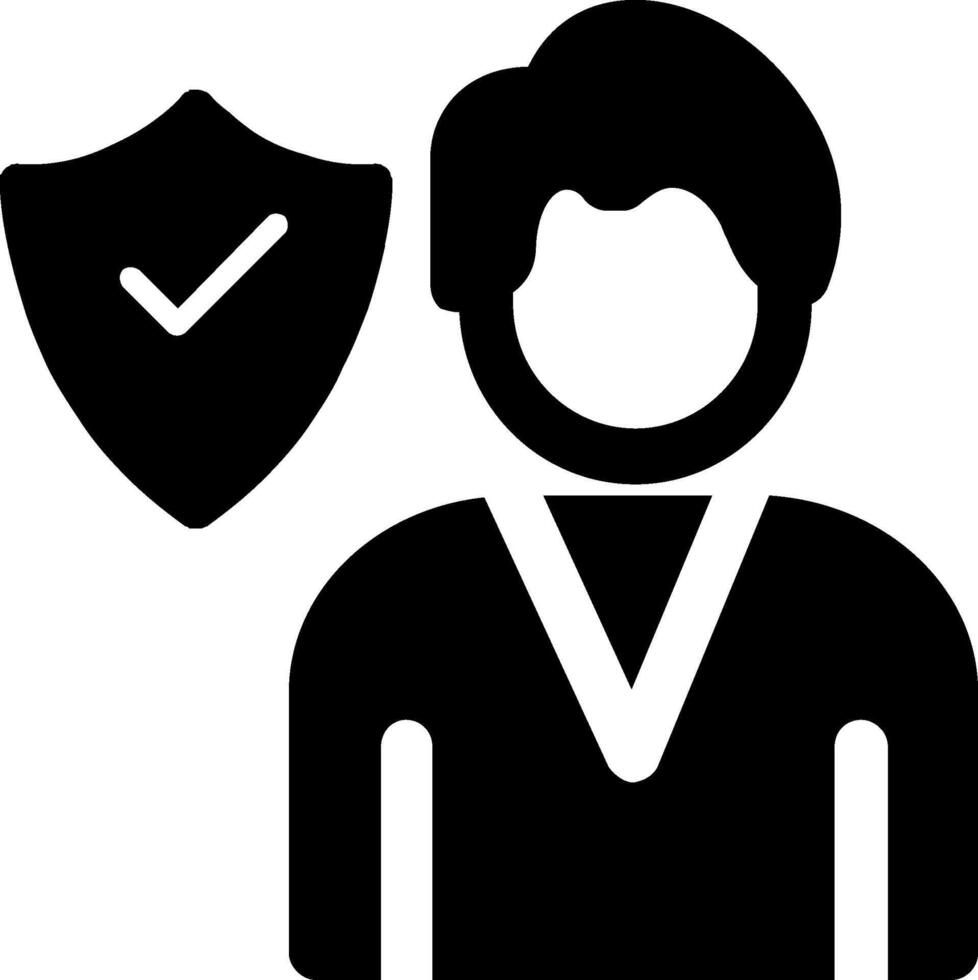 werknemersverzekering glyph icon vector