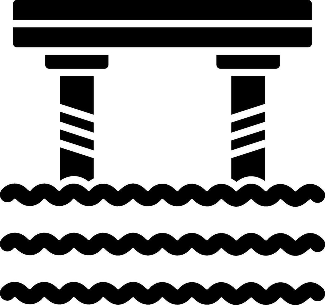 brug glyph icoon vector