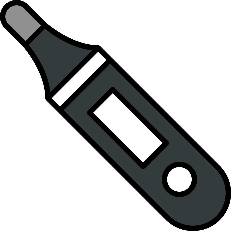 thermometer lijn gevulde icoon vector