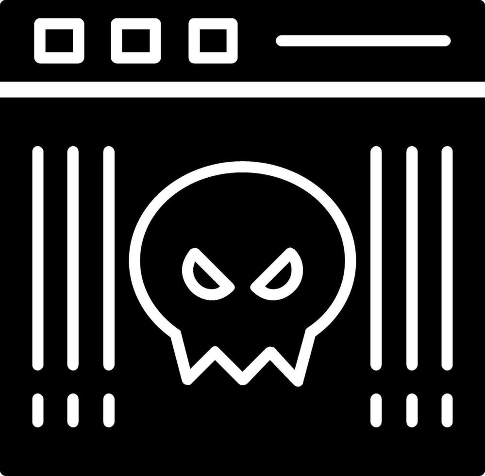 malware glyph-pictogram vector