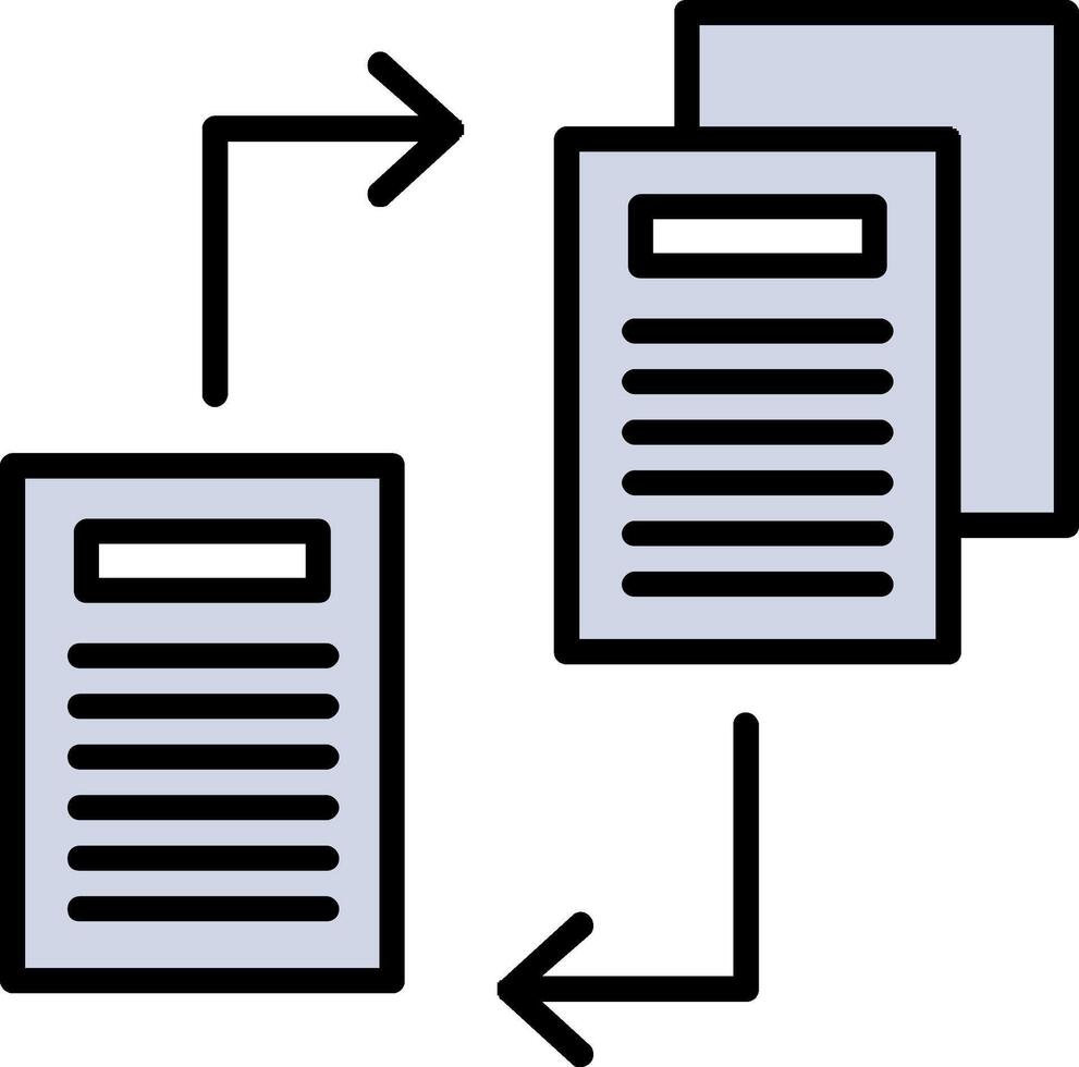 bestanden uitwisseling lijn gevulde icoon vector