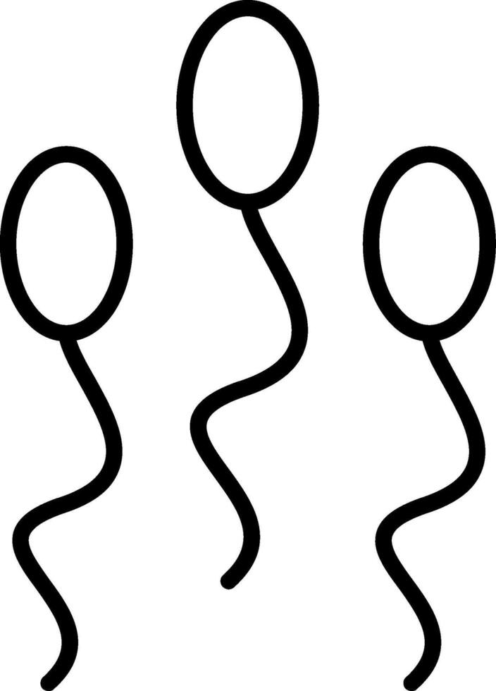 sperma lijn icoon vector