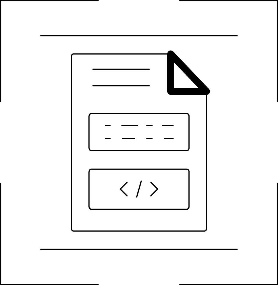 document scannen lijn icoon vector