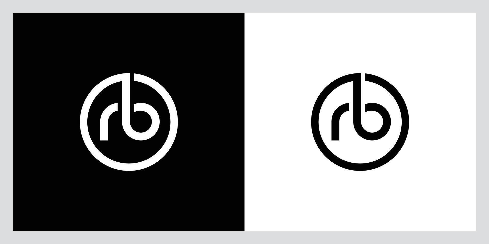 alfabet brieven initialen monogram logo rb of br illustratie vector