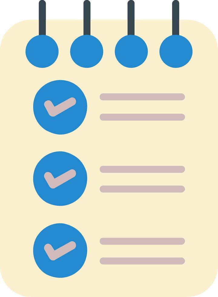 platte pictogram checklist vector