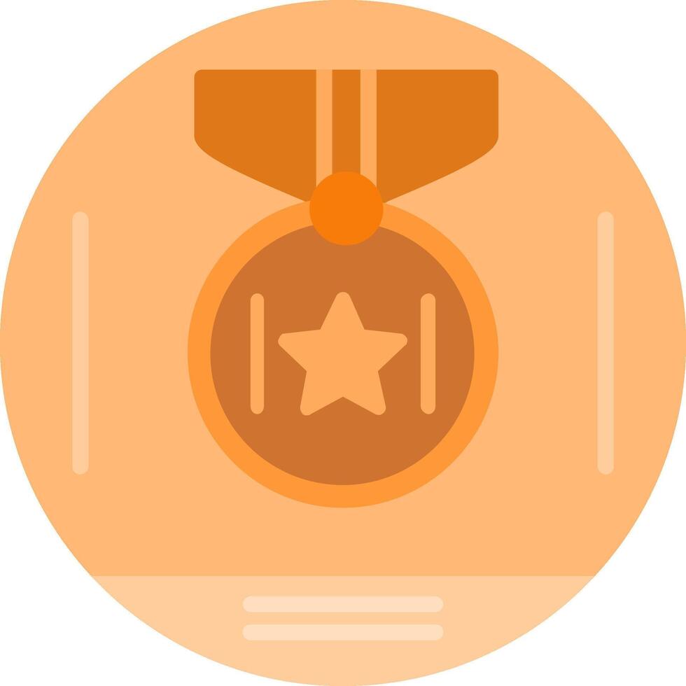 medaille prijs vlak icoon vector