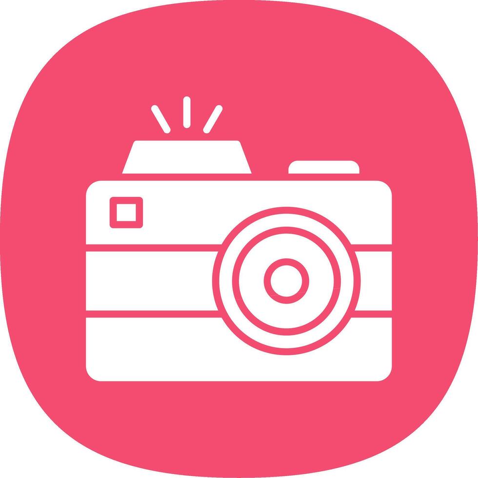 camera glyph kromme icoon vector