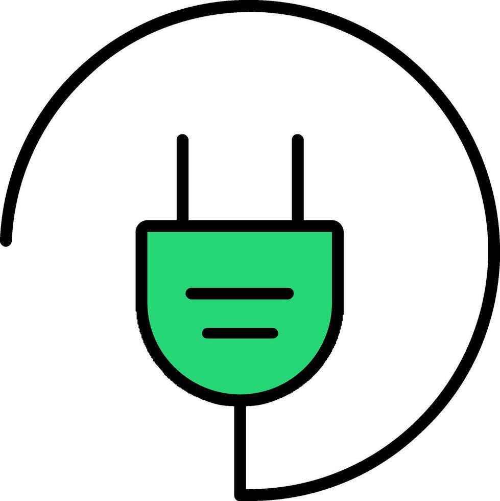 plug lijn gevuld pictogram vector