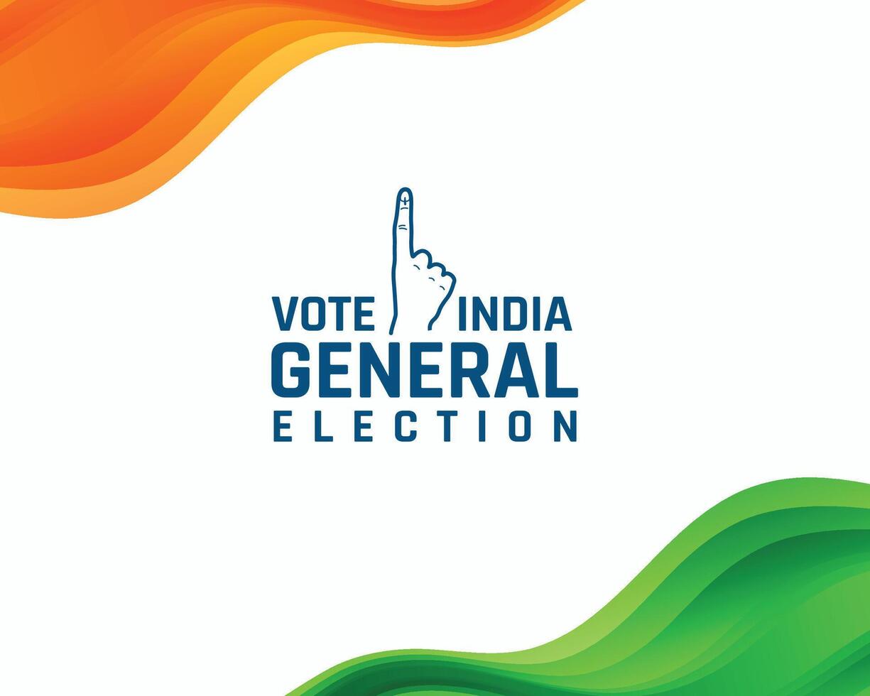 stemmen voor Indisch algemeen verkiezing achtergrond voor sociaal bewustzijn vector
