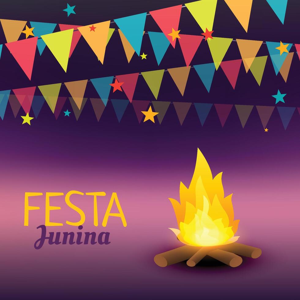 festa Junina Brazilië festival partij vakantie viering kleurrijk achtergrond illustratie vector