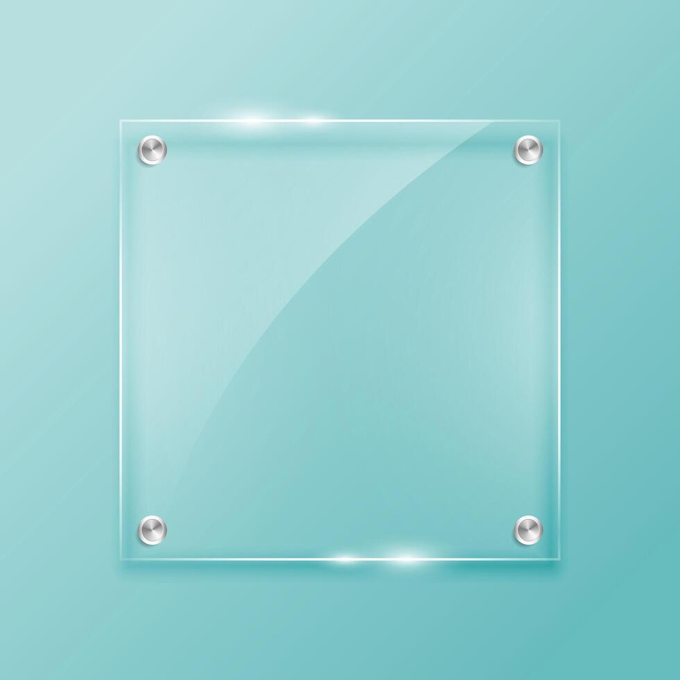 glinsterende acryl glas kader achtergrond in plein kader vector