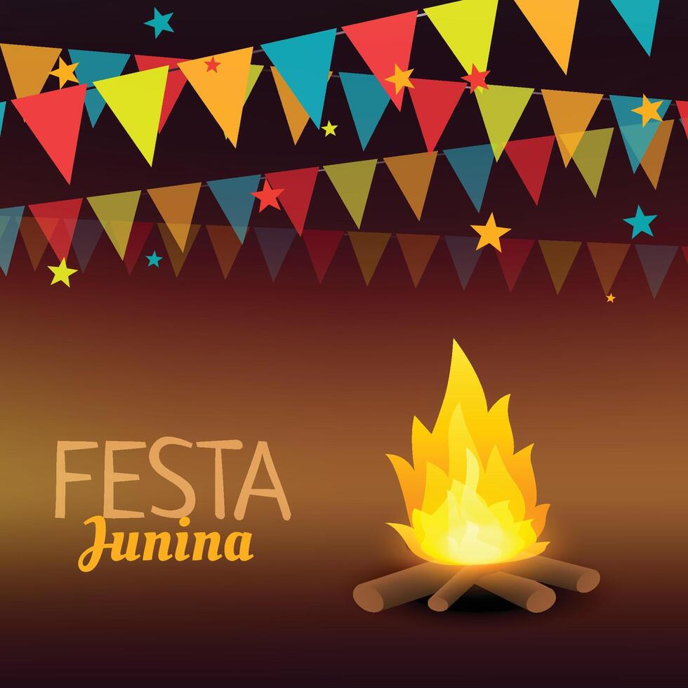 festa Junina Brazilië festival partij vakantie viering kleurrijk achtergrond illustratie vector