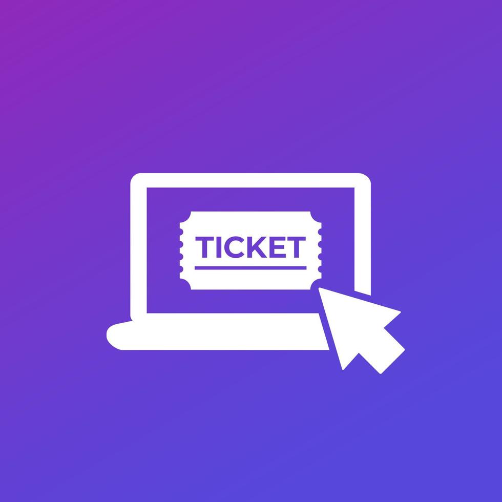 koop tickets online icoon voor web vector