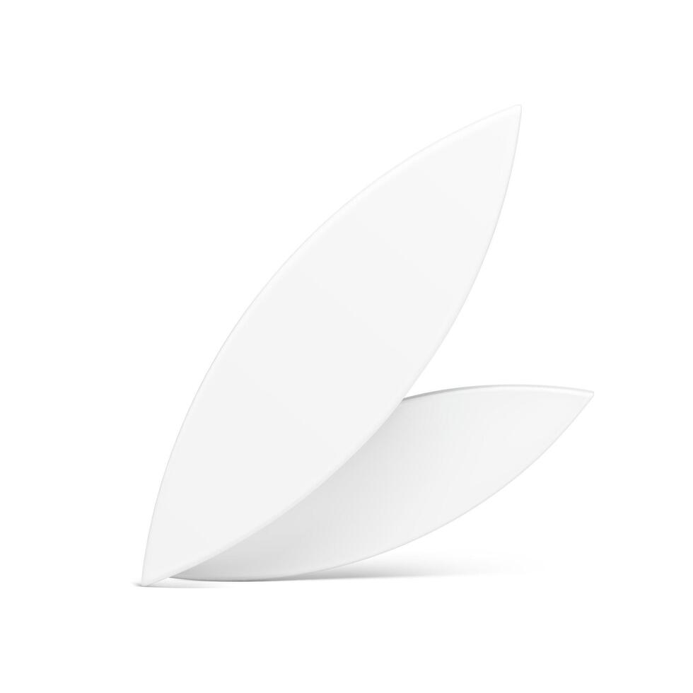 bladeren wit elegant gebladerte botanisch bloesem natuurlijk kruiden fabriek decor element 3d icoon vector