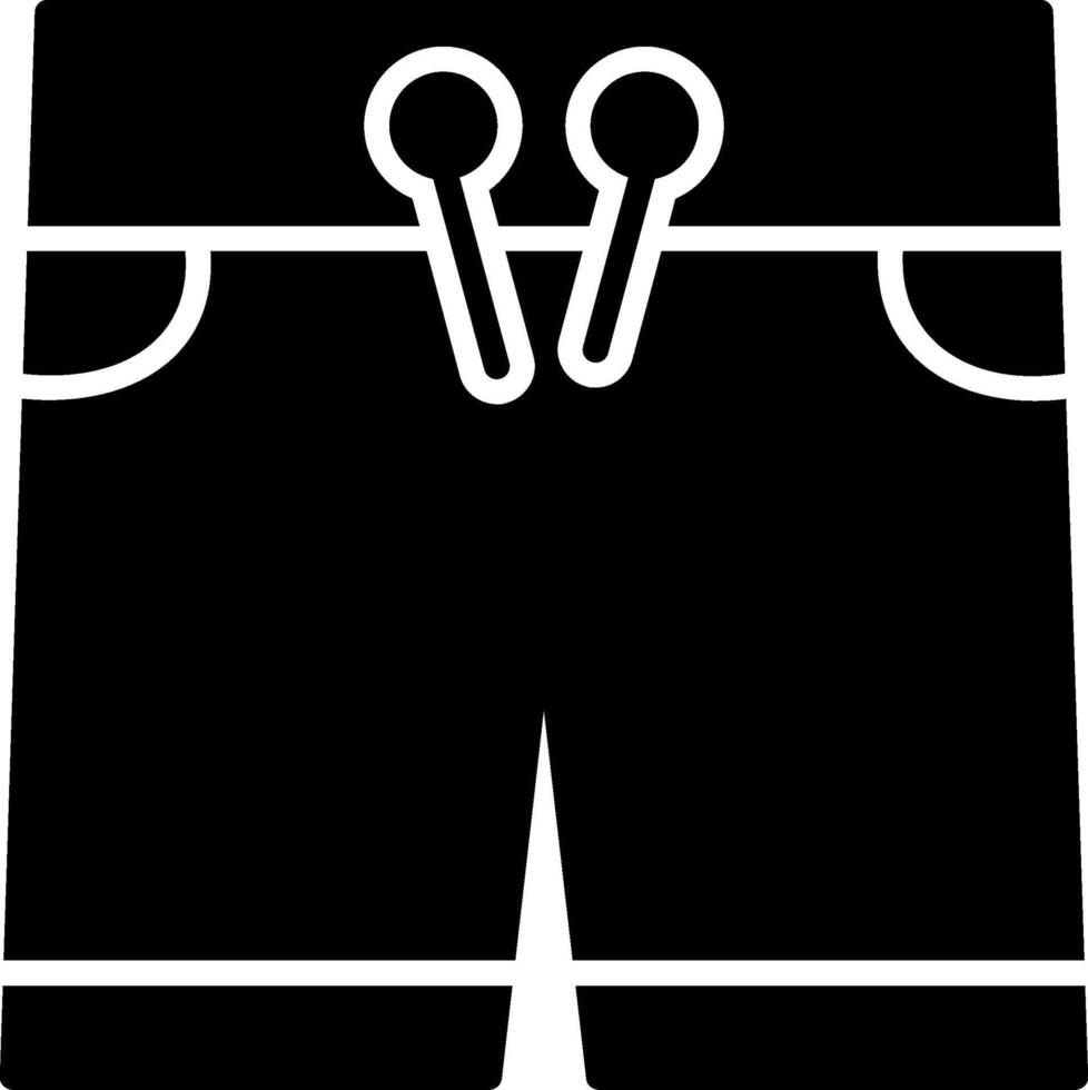 korte broek glyph icoon vector