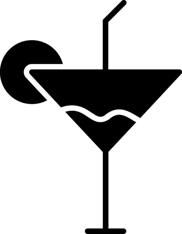 cocktail glyph icoon vector