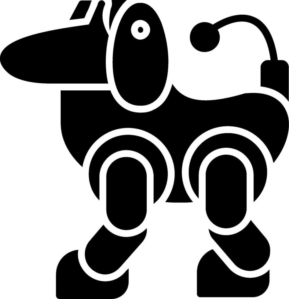 robot glyph-pictogram vector