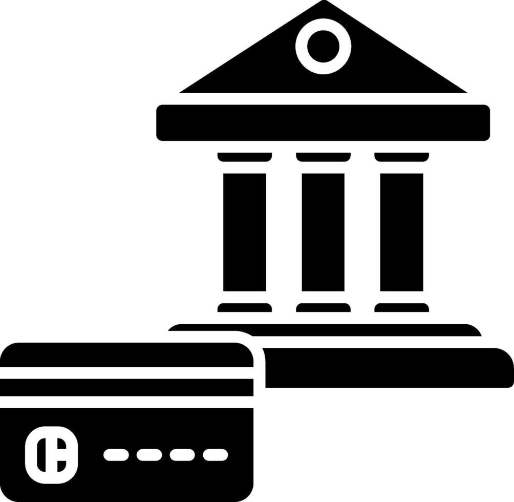 bank kaart glyph icoon vector