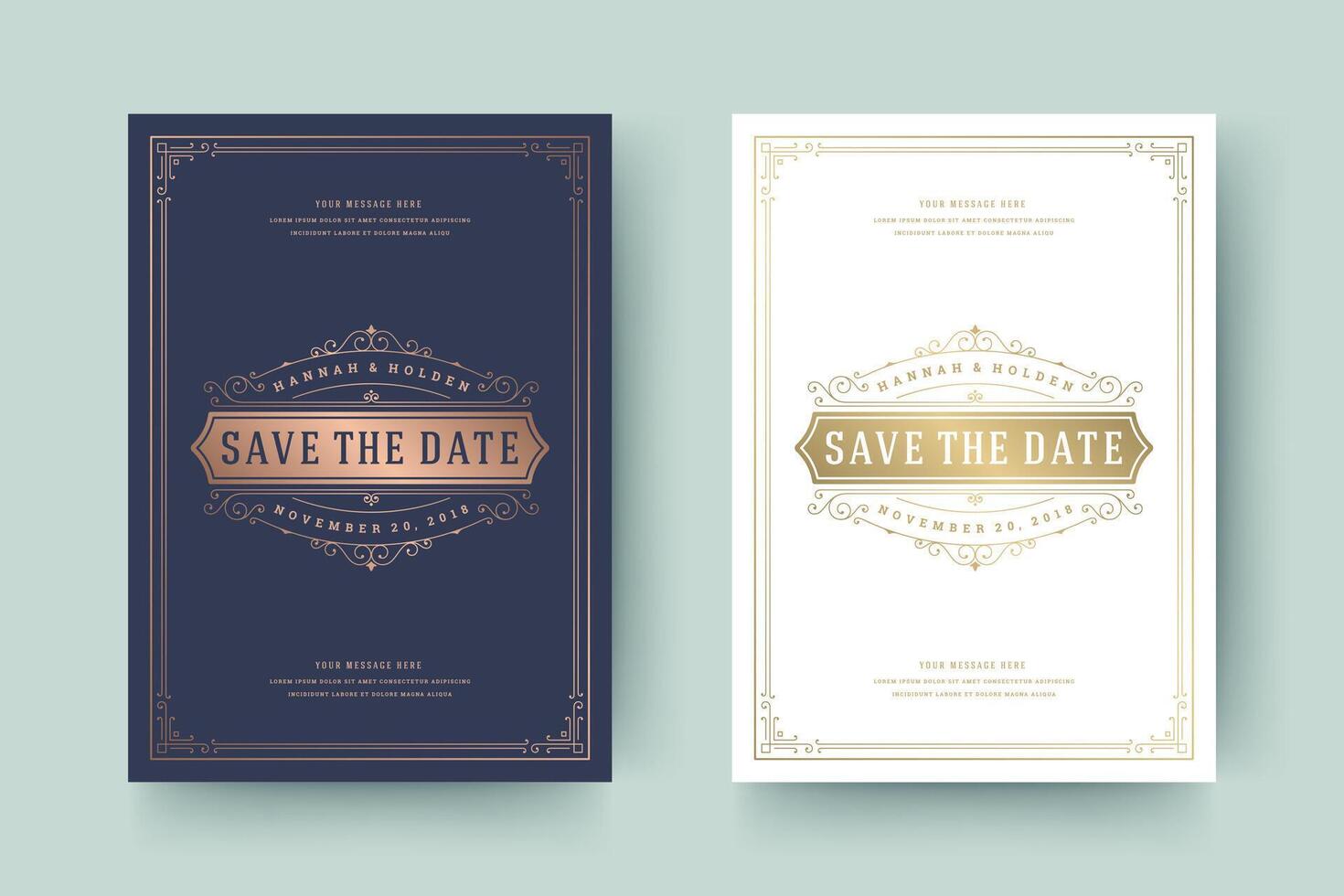 bruiloft uitnodiging opslaan de datum kaart typografisch elegant sjabloon illustratie. vector