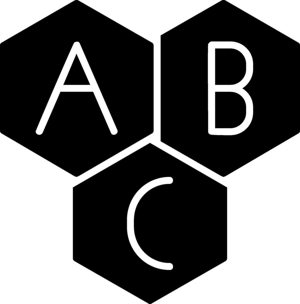 alfabet glyph icoon vector