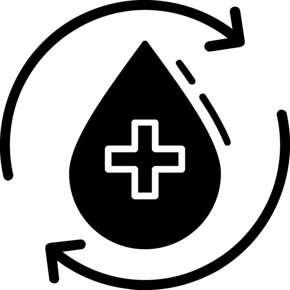 gezuiverd water glyph icoon vector