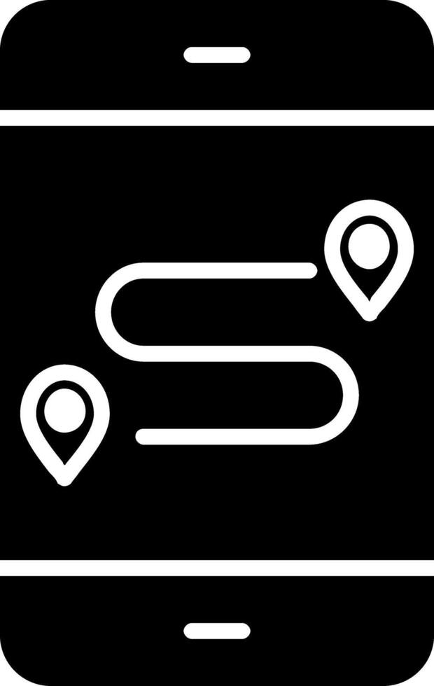 gps glyph-pictogram vector