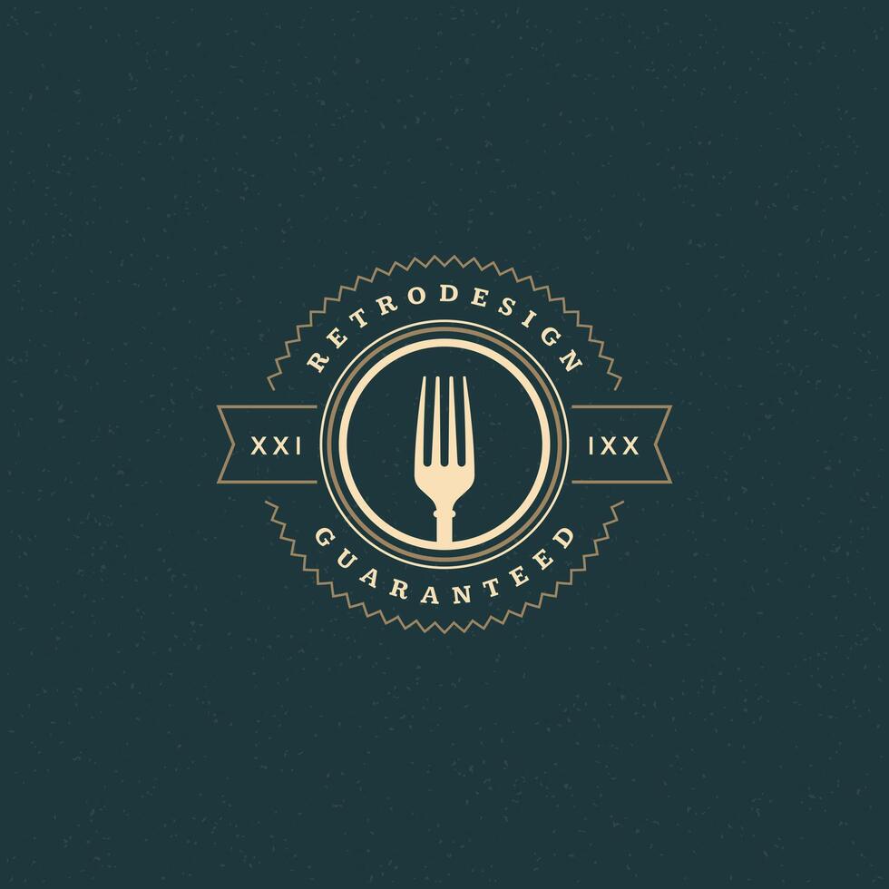 restaurant winkel ontwerp element in wijnoogst stijl voor logotype vector