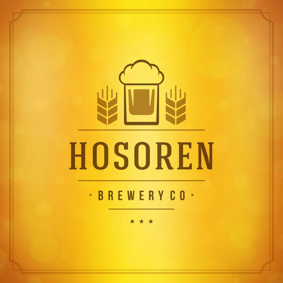 bier logo ontwerp element vector