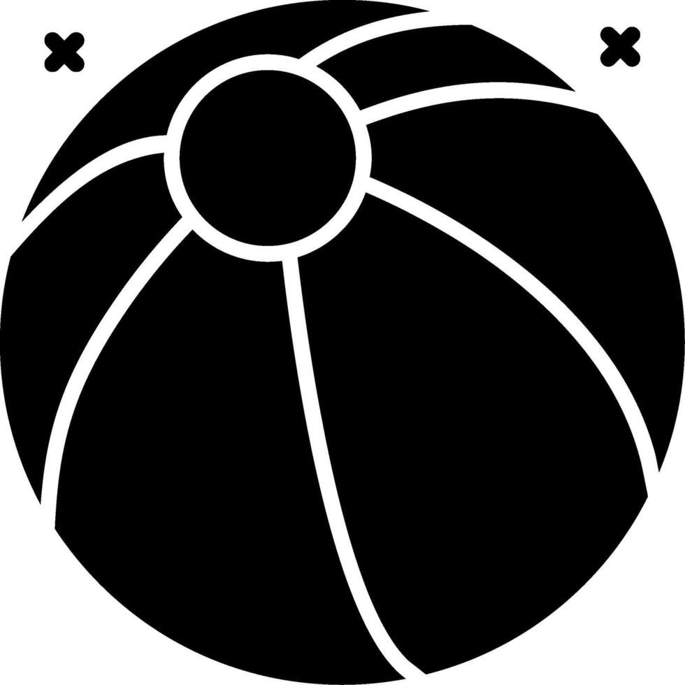 strandbal glyph icoon vector