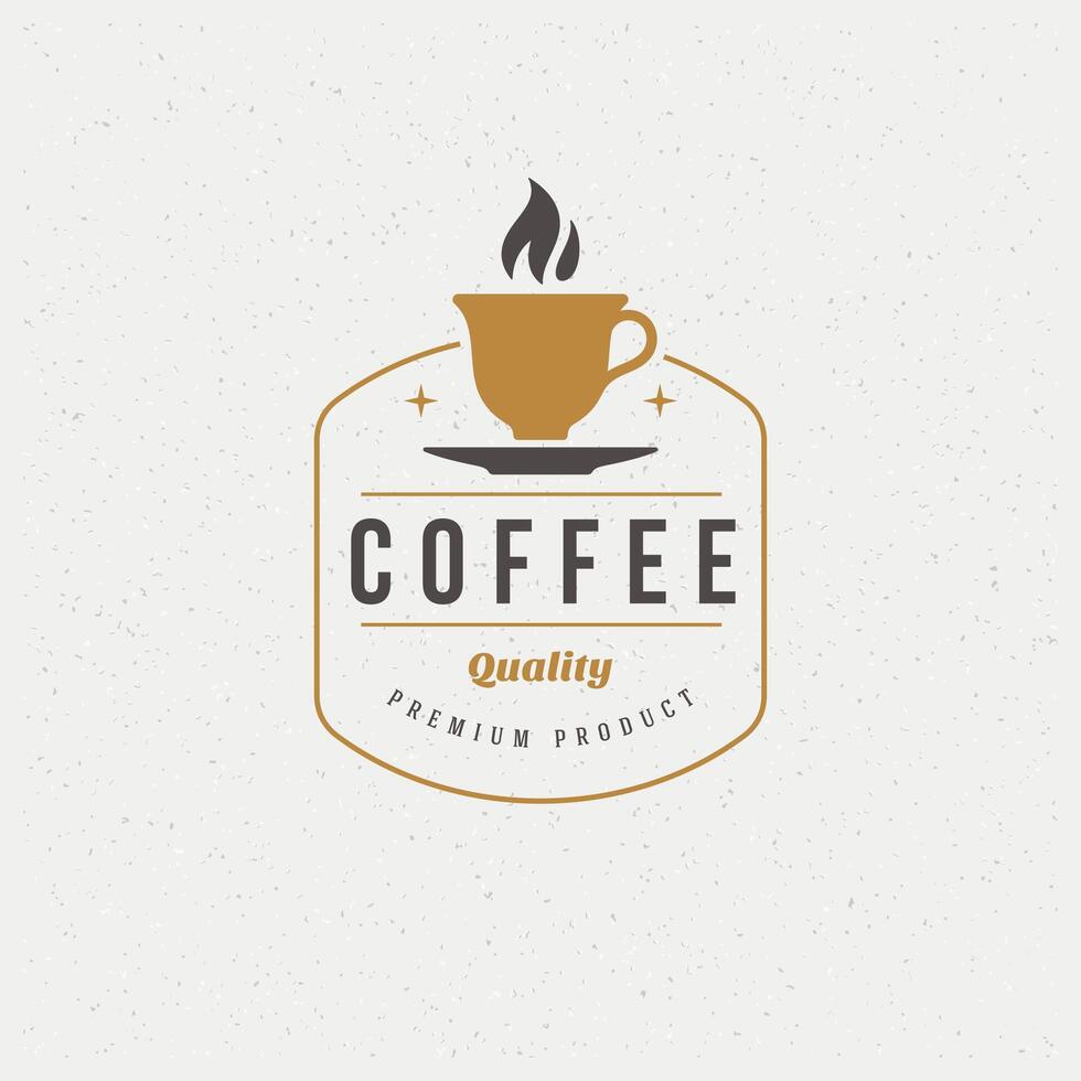 koffie winkel logo ontwerp element vector