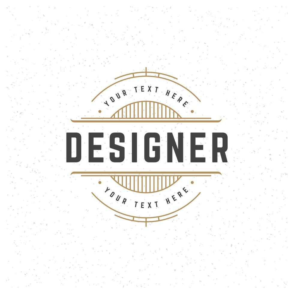 ontwerper ontwerp element in wijnoogst stijl vector