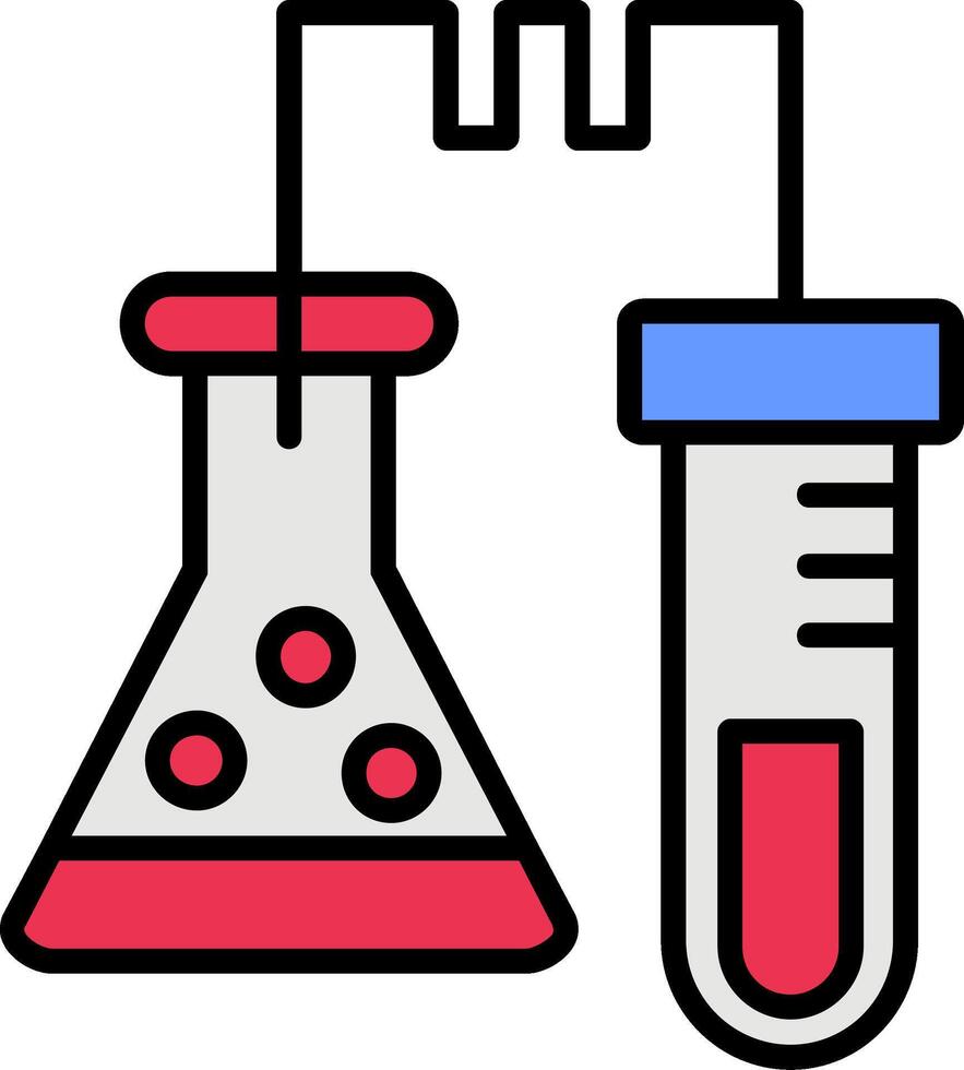 laboratorium lijn gevulde icoon vector