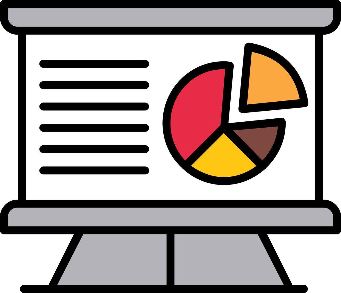 presentatielijn gevuld pictogram vector