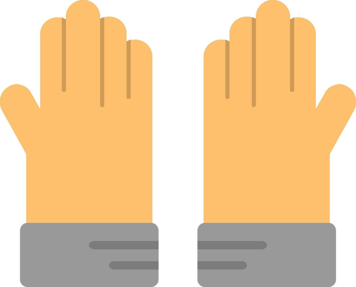 handschoen platte pictogram vector
