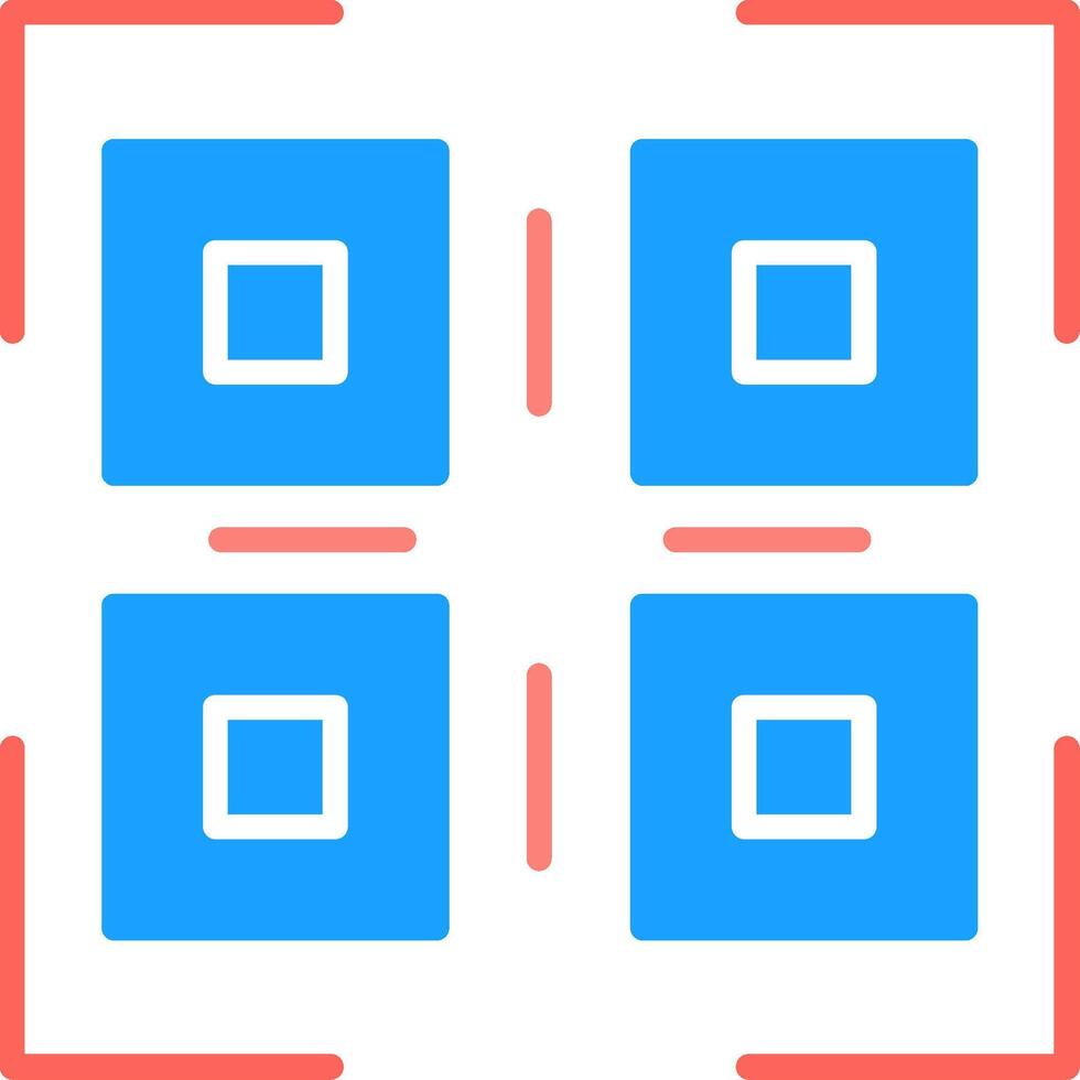 qr-code plat pictogram vector