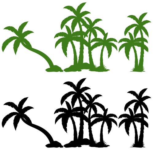 Set van palmboom vector