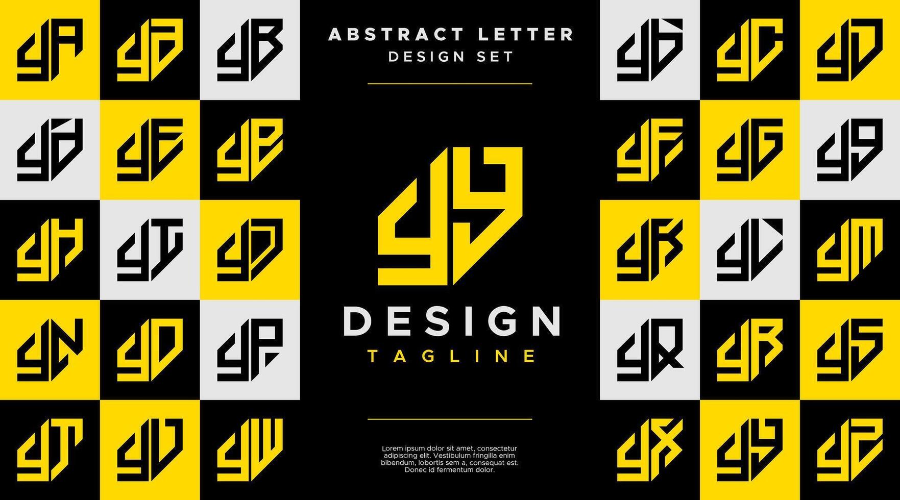 gemakkelijk bedrijf abstract brief y yy logo ontwerp reeks vector