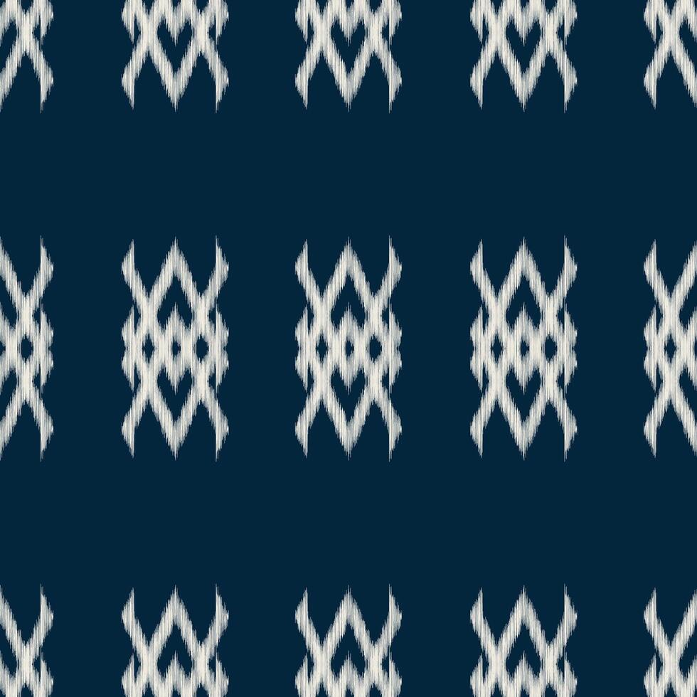 traditioneel etnisch ikat motief kleding stof patroon meetkundig stijl.afrikaans ikat borduurwerk etnisch oosters patroon blauw achtergrond behang. abstract, illustratie.textuur,frame,decoratie. vector