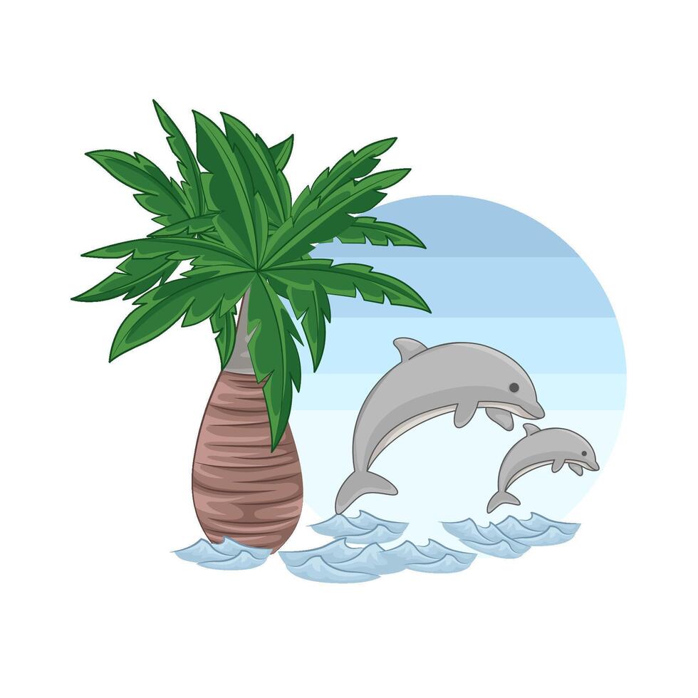 illustratie van palm boom vector