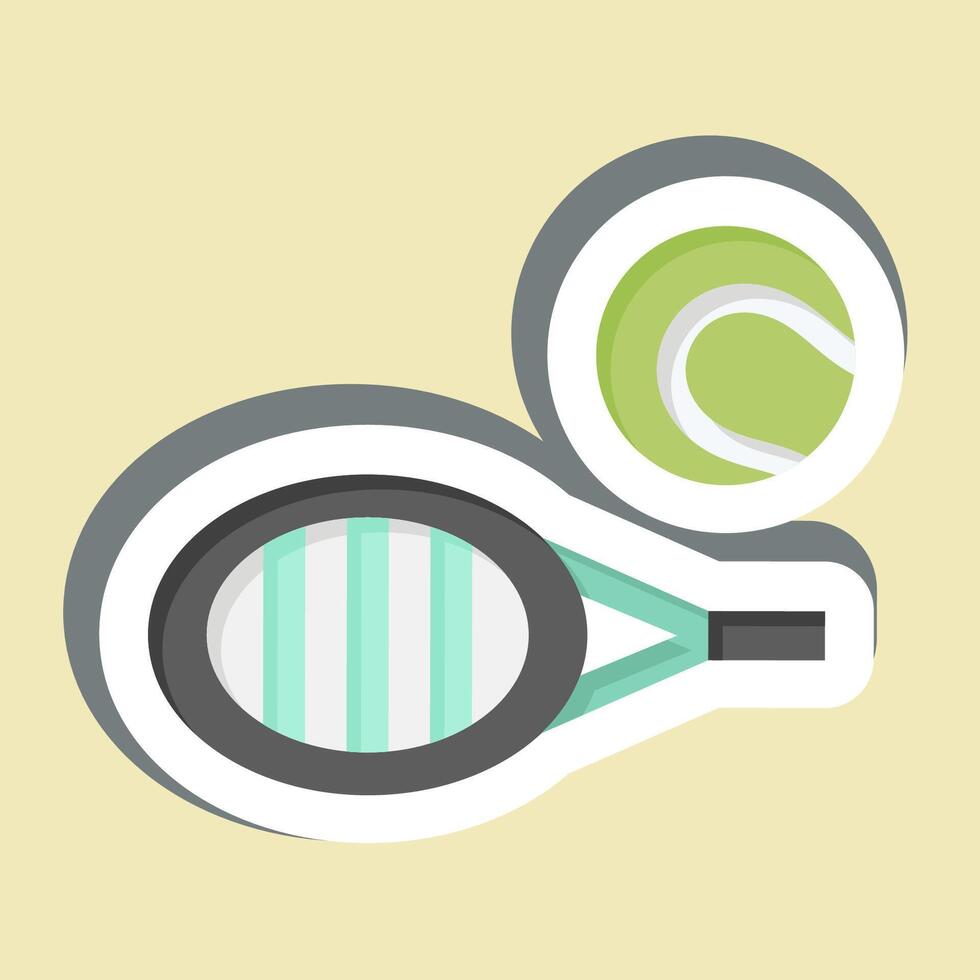 sticker stuiteren 2. verwant naar tennis sport- symbool. gemakkelijk ontwerp illustratie vector