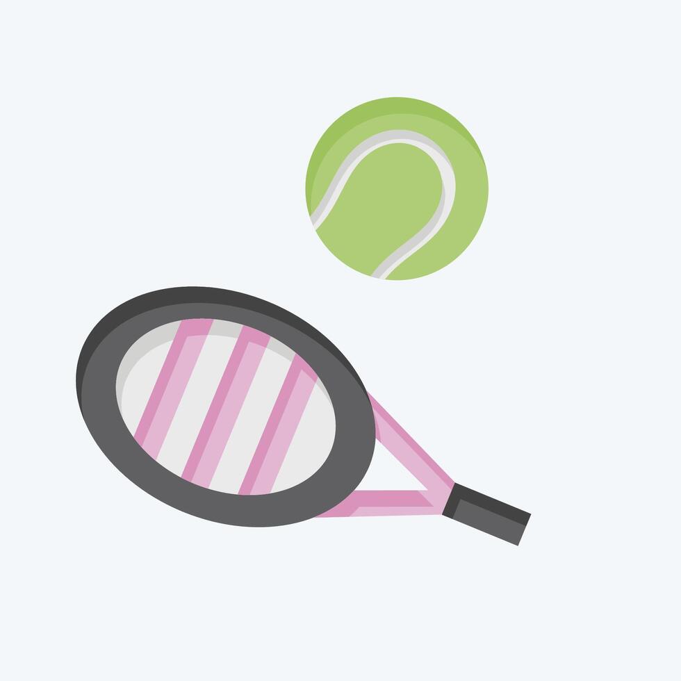 icoon tennis. verwant naar tennis sport- symbool. vlak stijl. gemakkelijk ontwerp illustratie vector