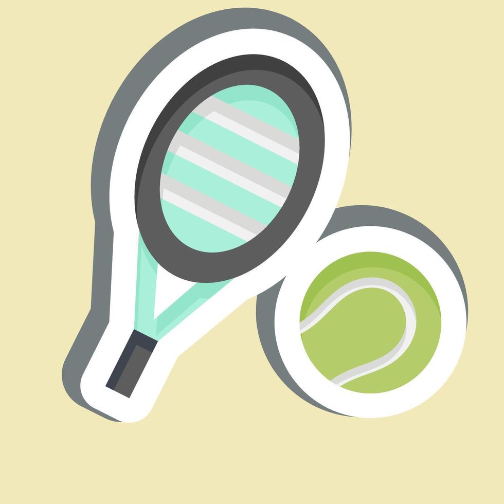 sticker snaar. verwant naar tennis sport- symbool. gemakkelijk ontwerp illustratie vector