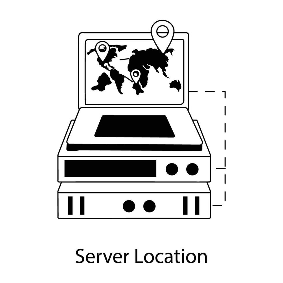 modieus server plaats vector