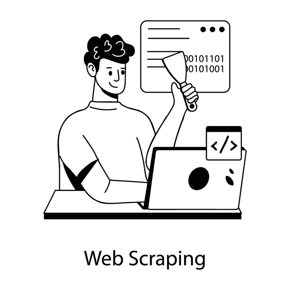 modieus web schrapen vector